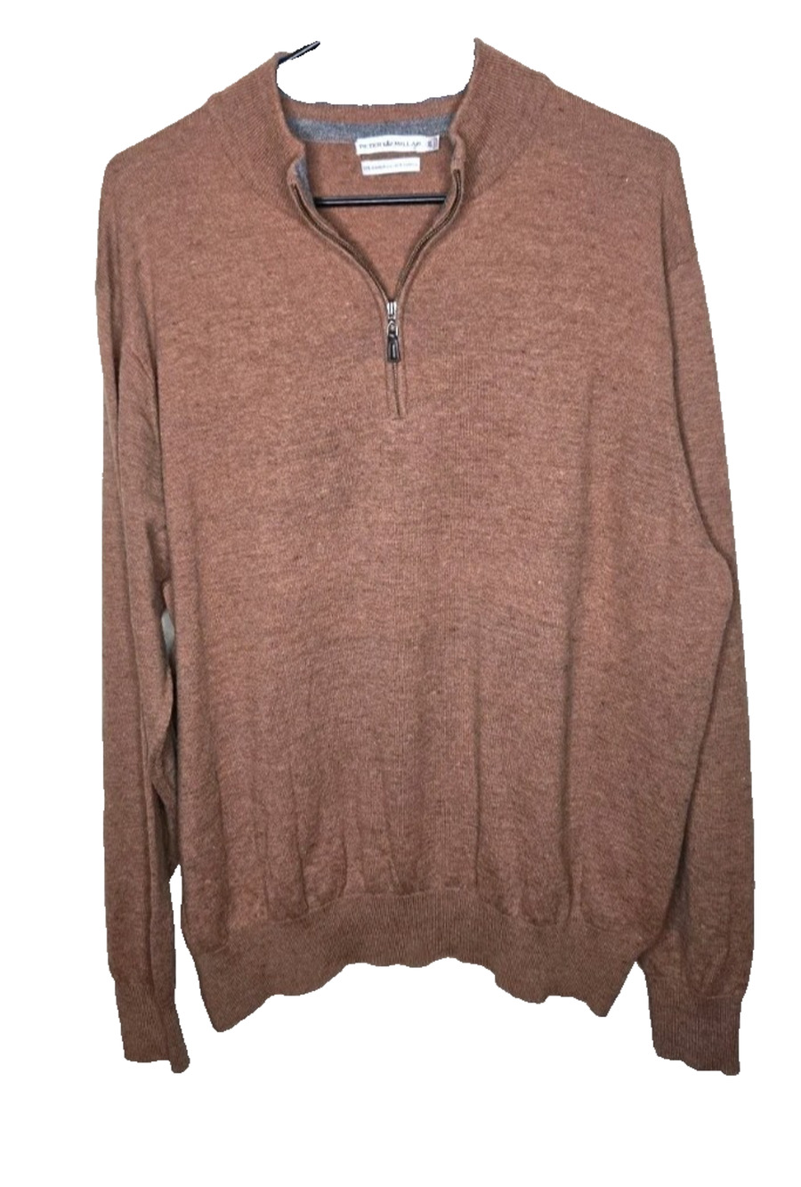 Peter Millar 1/4 zip Sweater Cider/rust Heathered Size XL